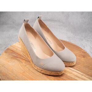 Viscata Barcelona Marquesa Canvas Espadrille Wedge Pumps Heels Eu 37 US Size 6.5